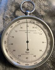 Vintage Taylor Barometer Altimeter Pressure Scale with Altitude In Meters picture